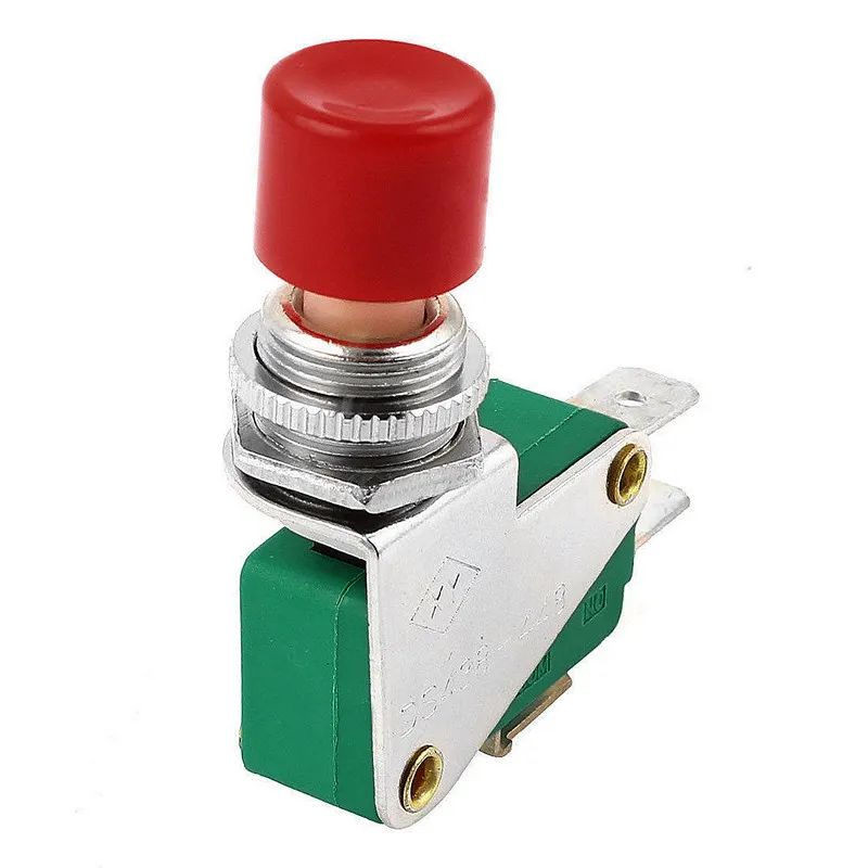 

New Push Button Micro Switch AC 125V/250V 16A SPDT NO NC Momentary Red Cap DS438