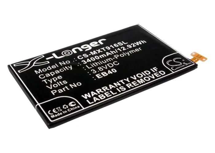 Аккумулятор Cameron Sino 3400 мач EB40 SNN5910 SNN5910A SNN5910B для Motorola Droid Razr Maxx XT912M XT916|3400mah battery|cameron