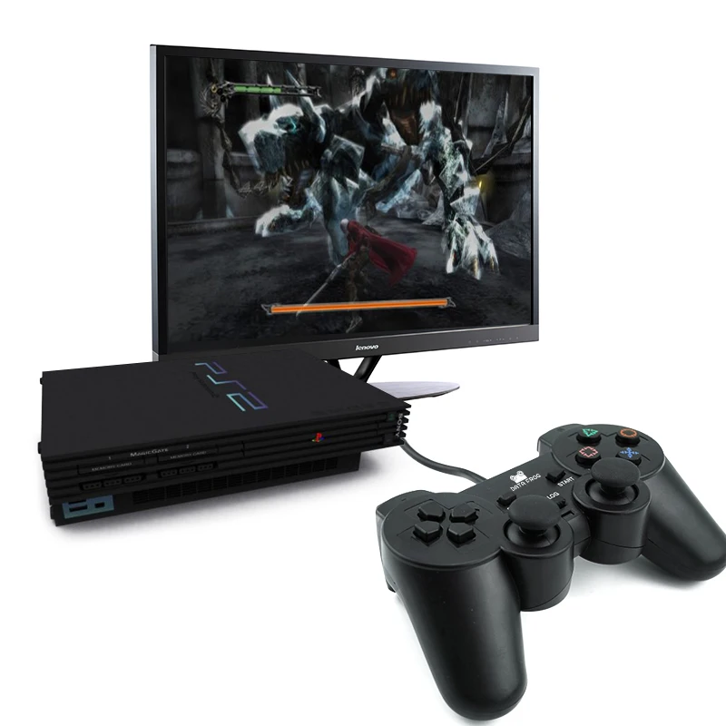 Проводной геймпад DATA FROG для Sony PS2 беспроводной контроллер с двойной вибрацией