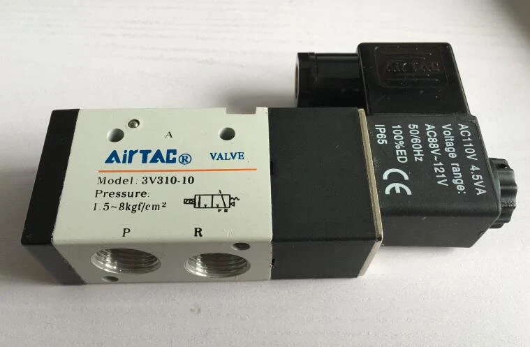 Woljay Pneumatic Solenoid Air Valve 3V310-10 AC 110V PT 3/8 2 Position 3 Way Normally Open Woljay Pneumatic Solenoid Air Valve 3V310-10 AC 110V PT 3/8 2 Position 3 Way Normally Open