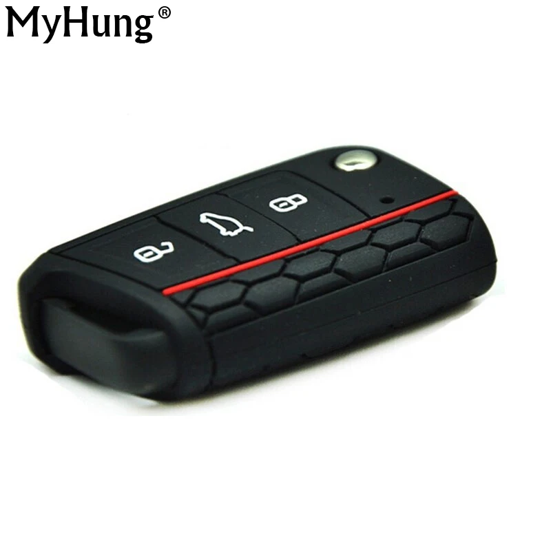 Car Accessories Key Case Key Bag Key Cover For Volkswagen VW Golf 7 mk7 Skoda Octavia A7 Silicone Key Portect Case car-styling