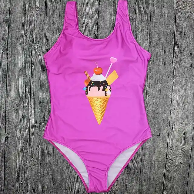 Ice Cream Swimwear Biquinis One Piece Swimsuit Swimwear Women Bathing