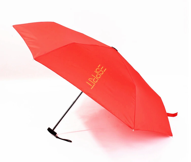 4 цвета маленький карманный складной зонтик-карандаш ультра-тонкий светильник мини-зонт женский зонт от дождя для мужчин Защита от солнца и дождя - Цвет: Красный