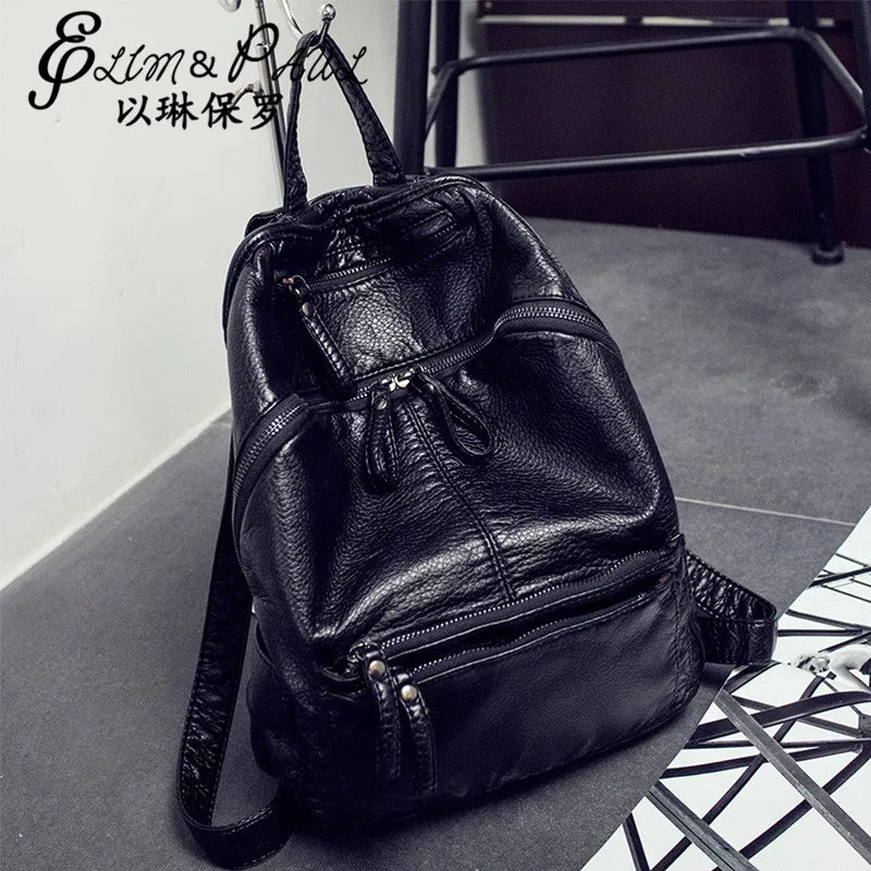 2017 Fashion summer new Korean fashion leather shoulder bag multi functional lady high quality quality backpack