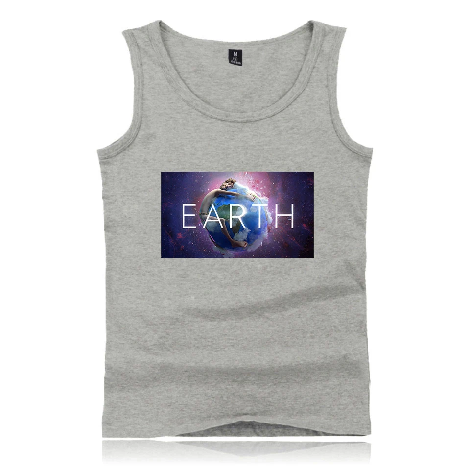 Летний топ на бретелях s LIL DICKY earth с принтом каваи без рукавов Женская и мужская одежда горячая Распродажа K-pops майка