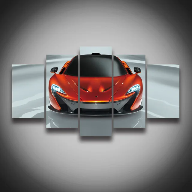 high quality framed printed red sports car posters canvas painting
