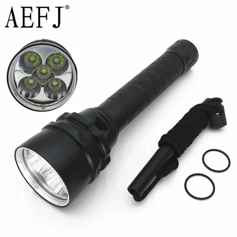 

Stepless dimming 50W 50000LM XML 5x L2 LED Diving Flashlight Torch 200M Underwater Waterproof LED Flash Light Lantern