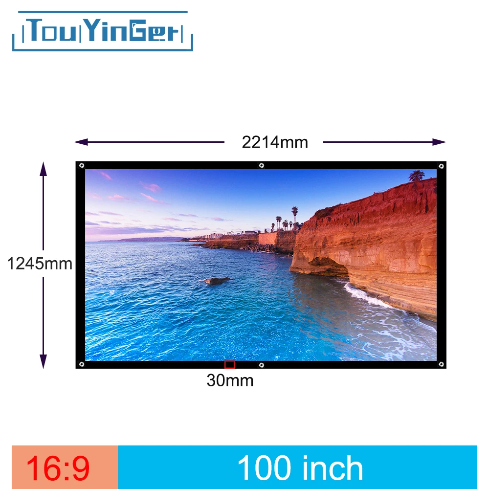 Buy Touyinger 100 Inch 169 Outdoor Simple Portable