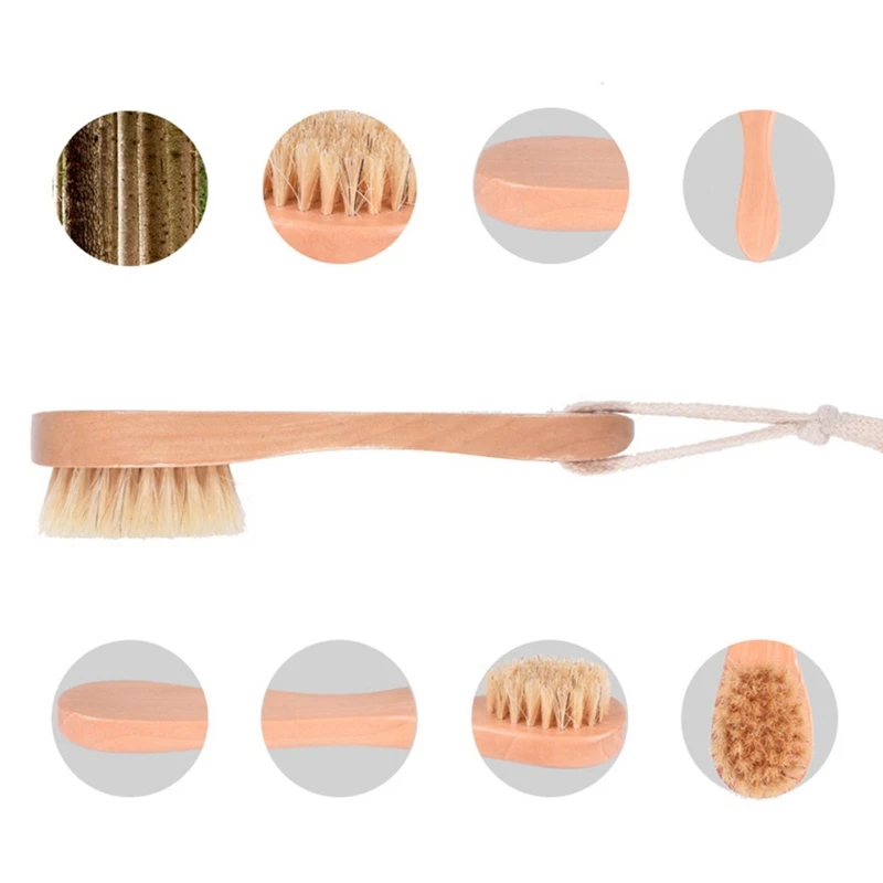 DropShip Facial Cleanser Brush Bamboo Massage Brush Portable Size Face Cleaning Massage Face Washing Product Skin Care Tool