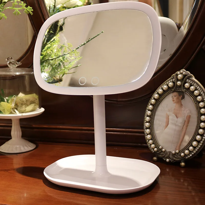 

Multifuntional LED Makeup Mirror Portable 10X Magnifyiny Compact Desklamp Touch Screen Cosmetic Mirror With Light Illumination