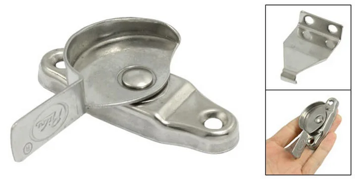 

Silver Tone Rotatable 180 Degrees Metal Sash Lock for Home Window 2pcs