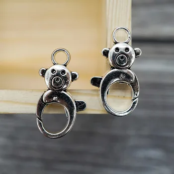 

2PCS/lot 27x16mm silver color Lobster buckle charms for making necklace Jewelry for women 2019 bracelet , keychain craft supply