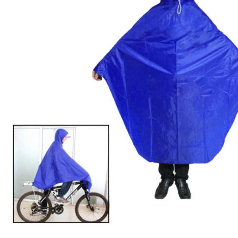 Blue Cycling Rainproof Raincoat Bike Bicycle Poncho Rain Cape Gear For Audlts