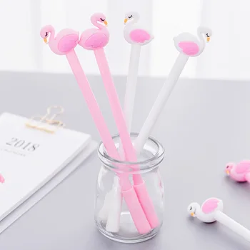 

12Pcs Kawaii Flamingo Gel Pen Cute Fairy Kids Gift Swan Animal Kawai School Office Supply Stationery Item Stationary Materials