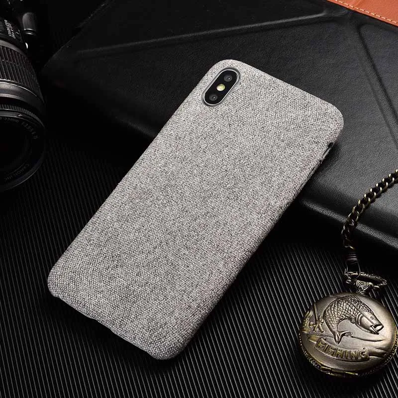 Ультра-тонкий холщовый силиконовый чехол для телефона для iPhone XS Max X XR 7Plus Плюшевые Вязаные лен шерсть хлопок лен мягкий Задний защитный чехол - Цвет: 14