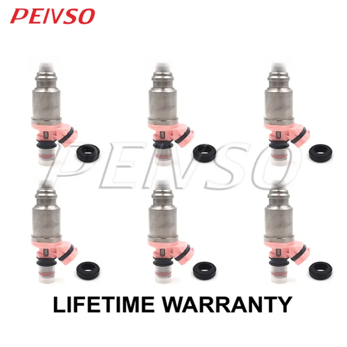 

PEIVSO 6pcs 23250-74080 23209-74080 Fuel Injector For TOYOTA ASIA/NA Land Cruiser 1992~2004 LEXUS NA LX450 4.5L 1FZ 1995~1998