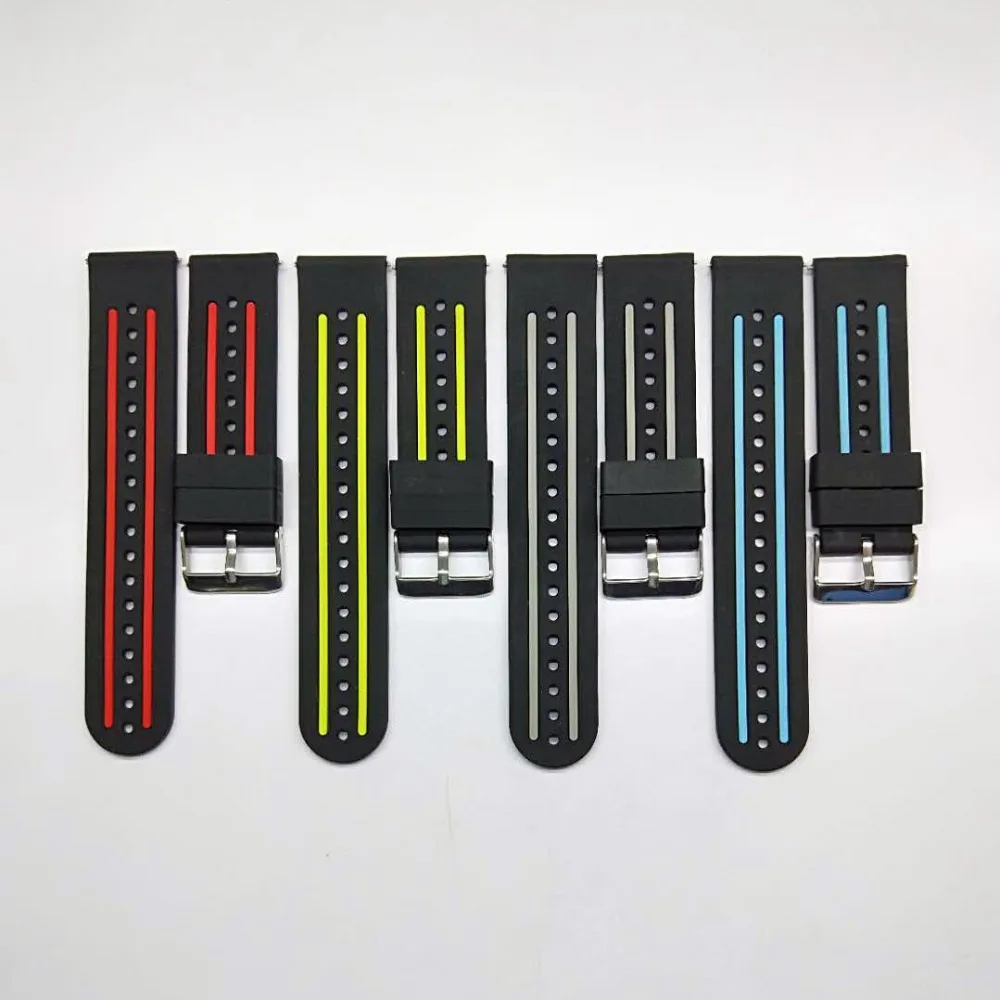 AKBNSTED 20 мм 22 сменный силиконовый ремешок для Samsung Galaxy Active Watch 42 46 Amazfit Bip Pace