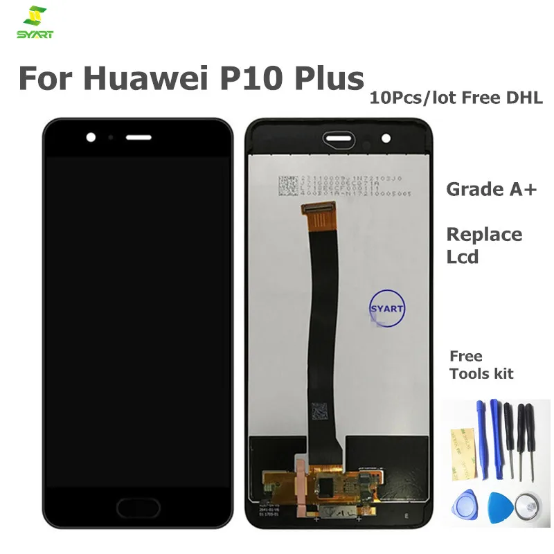 

2560x1440 5.5'' Black For Huawei P10 Plus Lcd Display With Touch Screen Touch Digitizer Assembly Complete AAA+++ No dead pixel