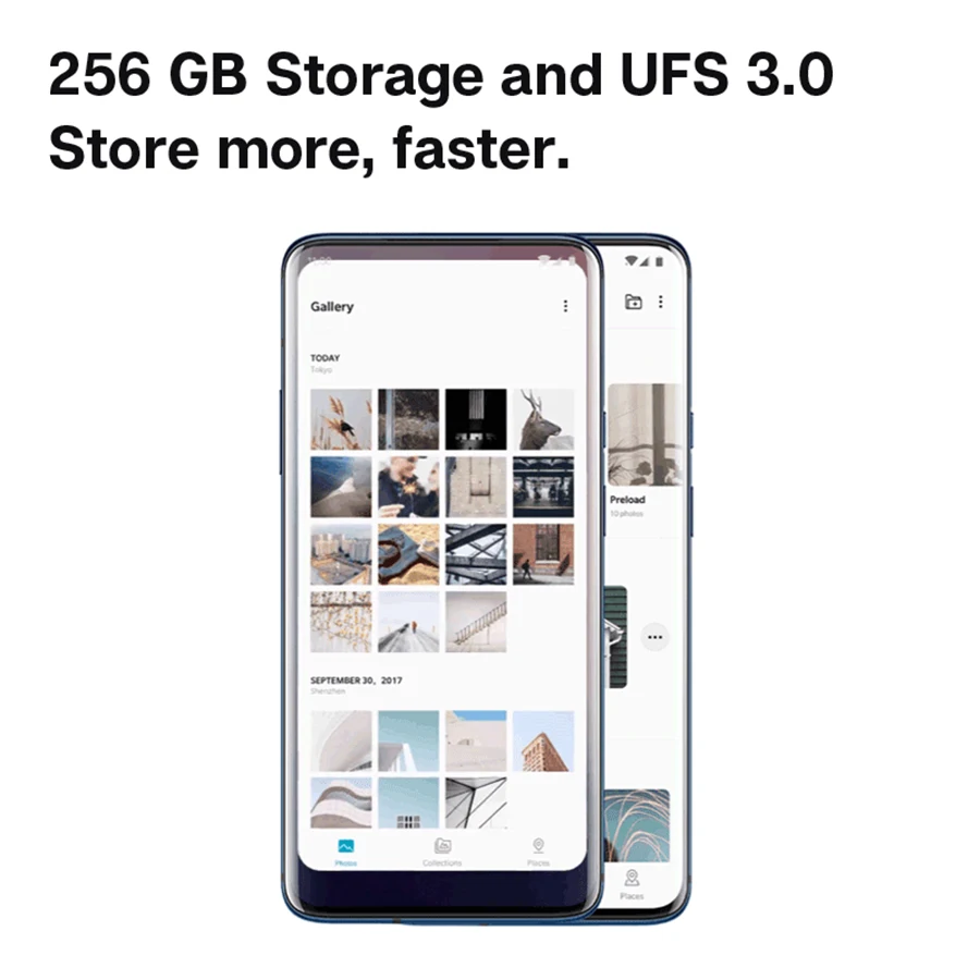 Смартфон Oneplus 7 Pro 6 67 дюйма 90 ГГц 12 Гб ОЗУ 256 ПЗУ Snapdragon 855 камера 48 МП с 3 кратным