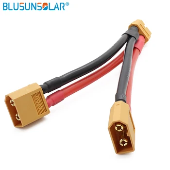 

100 Pcs/Lot wholesale XT60 Parallel Battery Connectors Cable Extension Y Splitter 12 Awg Silicone Wire 10cm ZD0190