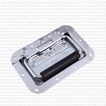 

free shipping Handle air box handle cabinet handle equipment box hasp iron handle toolbox chrome Luggage hardware accessories