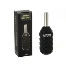 Профессиональный 1 шт. черный Алюминий сплав Grip татуировки 27 мм для татуировки Ручки рулевые для мотоциклов трубы советы инструмент Татуировка питания аксессуар