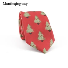 Mantieqingway Male Suits Christmas Neck Ties for Mens Snowflake Pattern Polyester Necktie Business Wedding Neck Ties Gifts