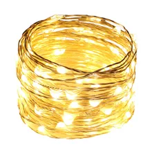 10 м/33 фута 100 светодиодный s рождественские гирлянды Декоративные вечерние серебристые провода сенсорный диммер СВЕТОДИОДНЫЙ Сказочный звездный свет+ адаптер