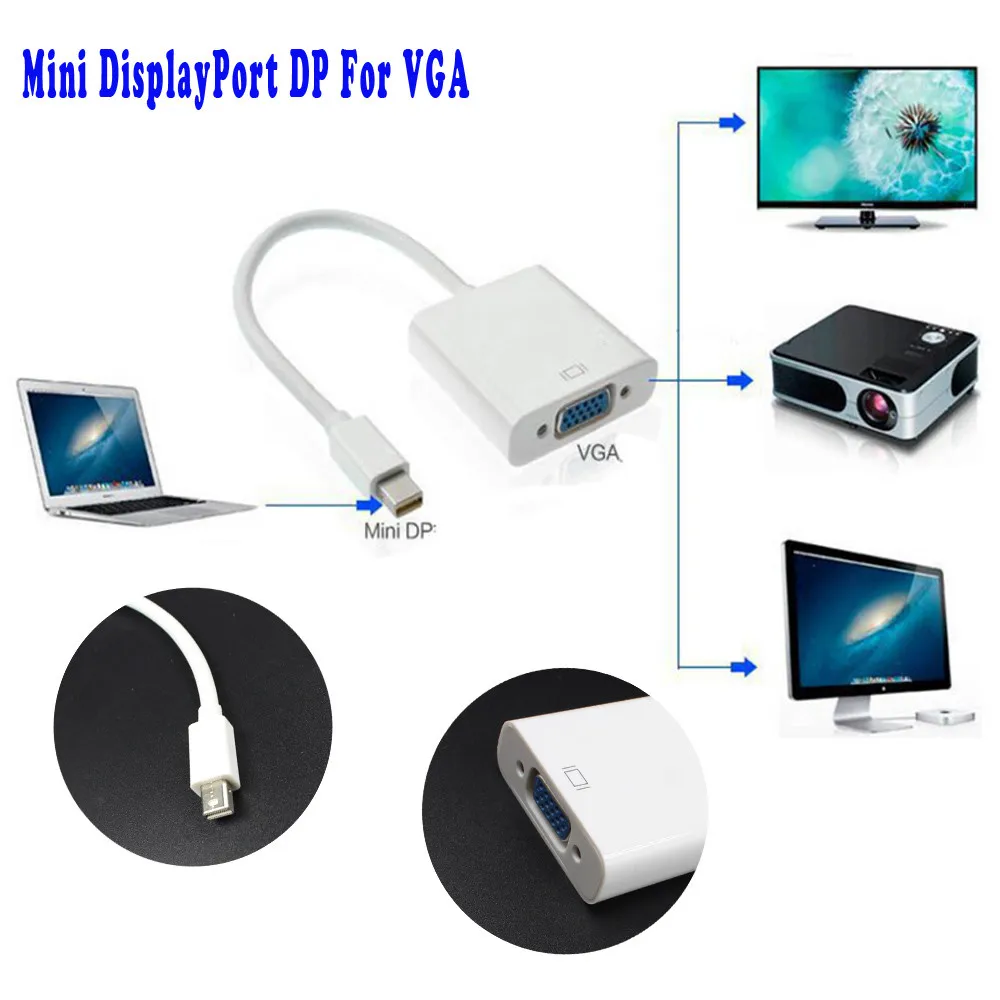 Del Mini Display Port DP DisplayPort Para VGA кабель адаптер 1080P td1022 Прямая поставка|mini display port|display