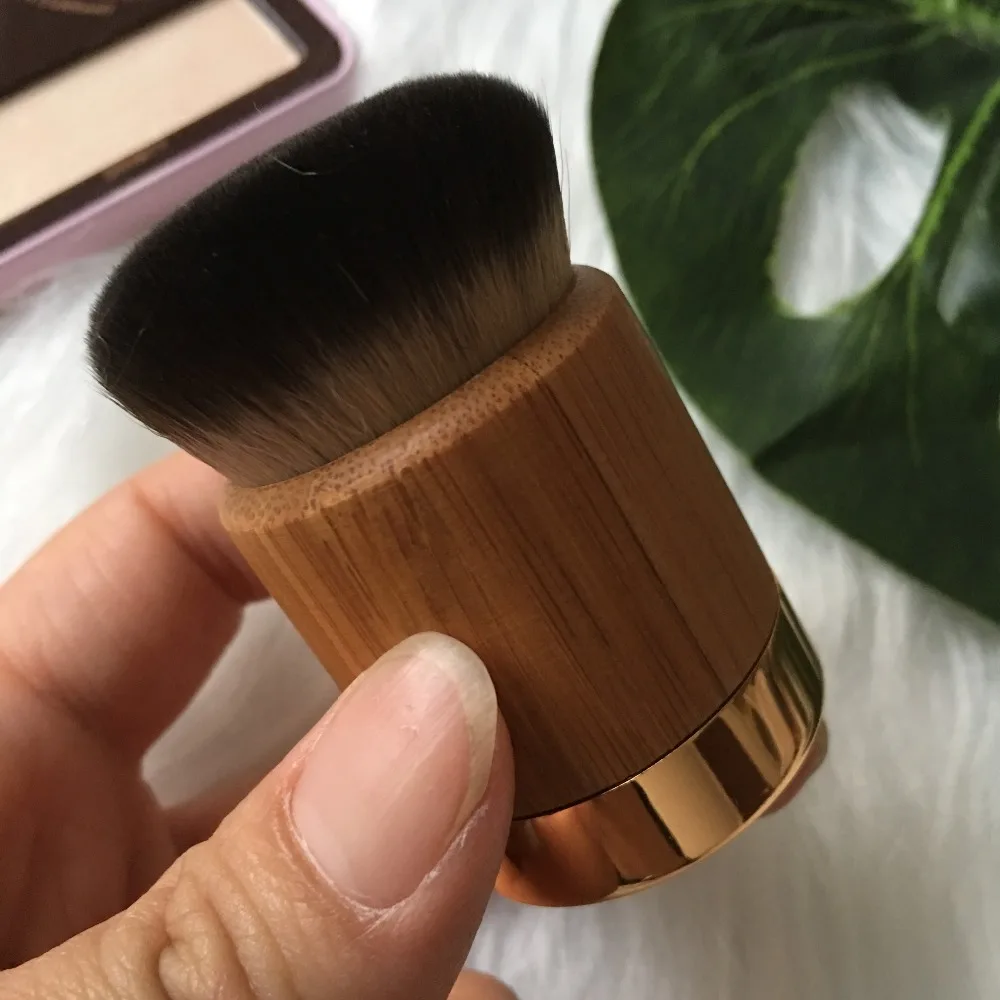 

T Series Ordinary Bamboo Short Handle Domed Shape Kabuki Brush Round Foundation BB Cream Makeup Brush Mini Cosmetic Brush Tool
