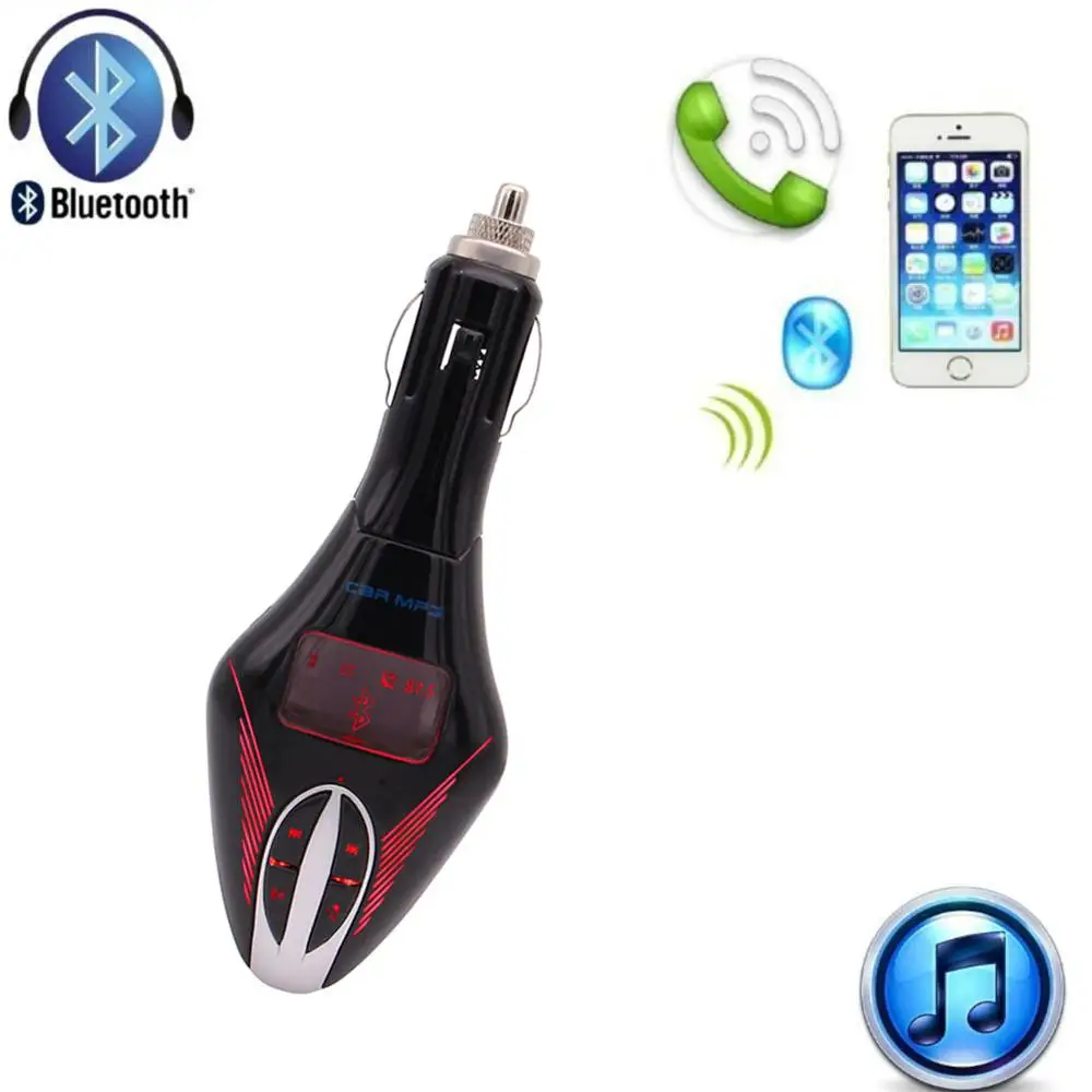 Bluetooth автомобильный FM USB передатчик зарядки управления музыкой и телефонные звонки в режиме Hands-free Автомобиль MP3 игрок WMA радио адаптер работает смарт-телефонов