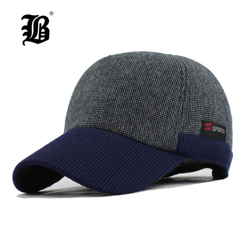 

[FLB] Warm Winter Thickened Baseball Cap Men'S Cotton Hat Snapback Winter Hats Ear Flaps For Men Women Hat Wholesale F240