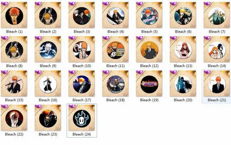 1pcs Anime Bleach Cosplay Badge Kurosaki Ichigo Brooch Pin Hitsugaya Toushirou Cute Collection Badge for Backpack Clothes Women's Costumes