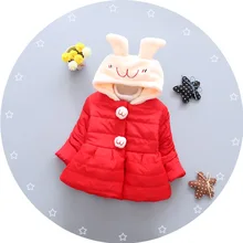 Female baby winter coat 0 1 2 3 baby clothes cotton jacket girl 6 12 months
