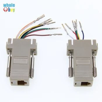 

500pcs/lot High Quality DB9 Female To RJ12 RJ45 Female DB9 To RJ45 DB9 To RJ12 Adapter Converter Wholesale