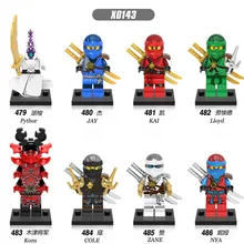 Haogaole 120 шт. X0143 kozu cole pythor krux Jay Kai Зан Lloyd Nya пират шлакоблок s для детей Подарки