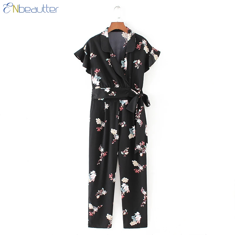 ENbeautter Jumpsuits Playsuits Women Vvintage Flor...