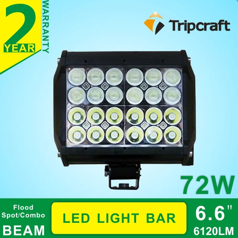 

High Power Car Led Driving Light 72W LED Light Bar For Auto Car Offroad SUV ATV Spot Beam Auto Working Light Free Shipping
