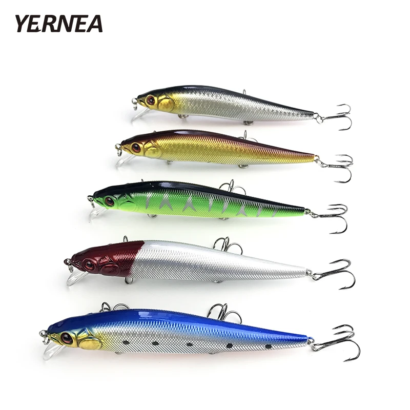 

Yernea 5Pcs/Lot 14cm 22.4g 5 Colors Minnow Carp Fishing Lures Wobblers Artificial Bait Carp Fishing Tackle Crankbait Accessories