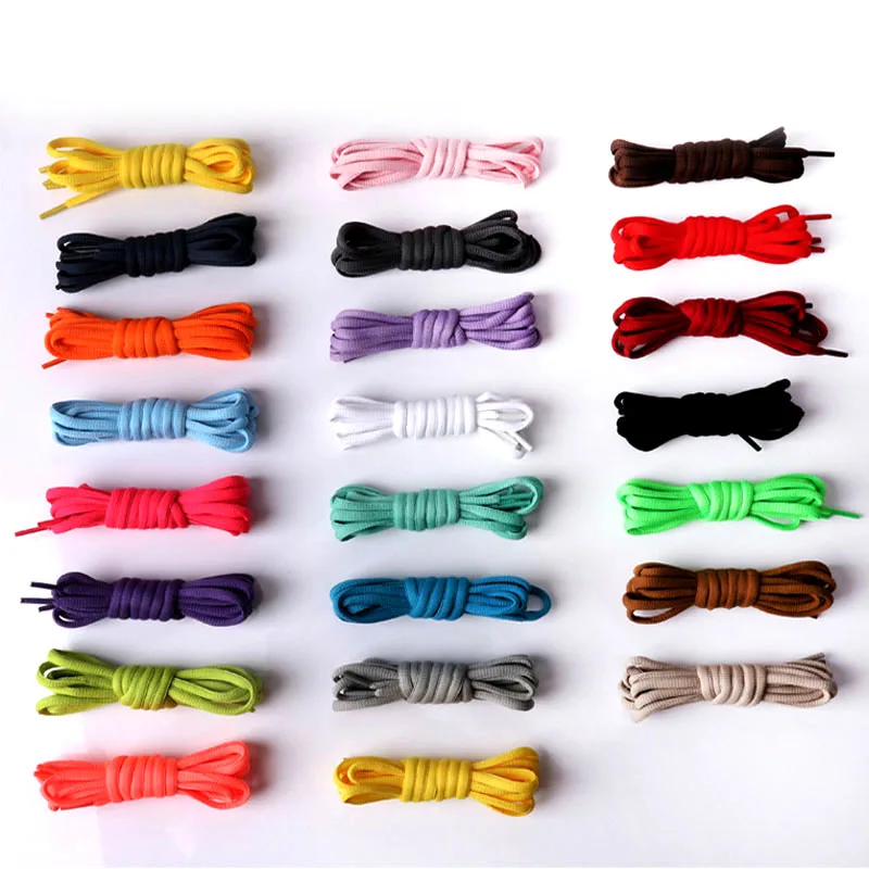 1 Pair Sport Lace Semi-circular Sneakers Bandwidth 0.6 cm Casual Lace Fashion Plain Laces Suitable for Outdoor Shoe Sales Leader