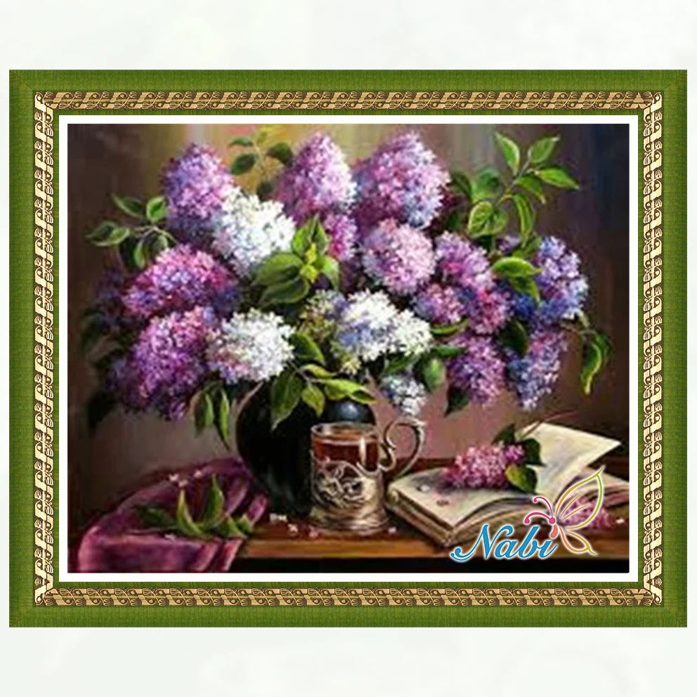 

Vase flower foamiran needlework 5d diy rhinestone 984HH - Square diamond mosaic painting Diamond embroidery cross stitch