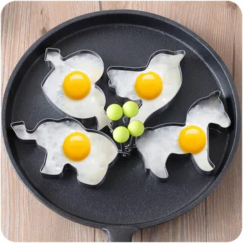 

Cartoon Stainless Steel Fried Egg Shaper Pancake Baking Mould Irregular Shape Hot Selling Easy New Kitchen Cooking Tools
