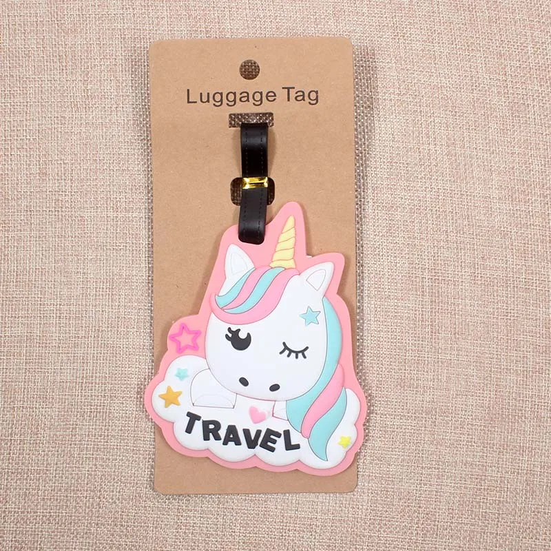 Travel Unicorns Tavel Accessories Creative Luggage Tag Silica Gel Suitcase ID Addres Holder Baggage Boarding Tags Portable Label Travel Unicorns Tavel Accessories Creative Luggage Tag Silica Gel Suitcase ID Addres Holder Baggage Boarding Tags Portable Label