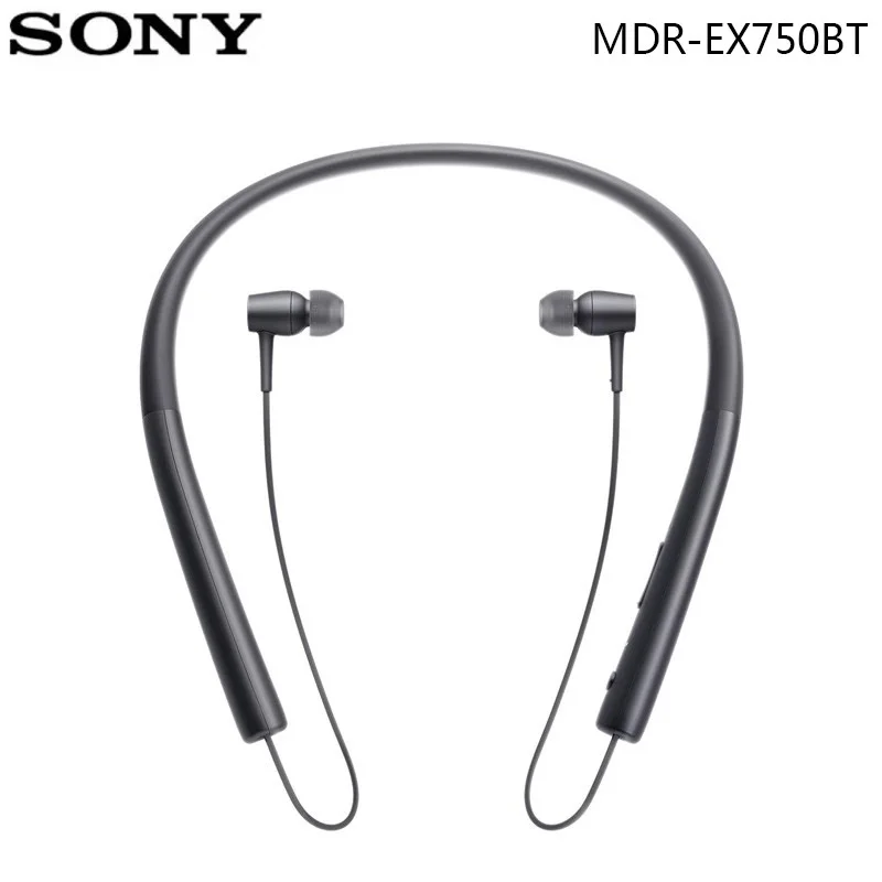 Оригинальные беспроводные bluetooth-наушники SONY MDR-EX750BT, наушники-вкладыши, спортивные аудио наушники с высоким разрешением с микрофоном