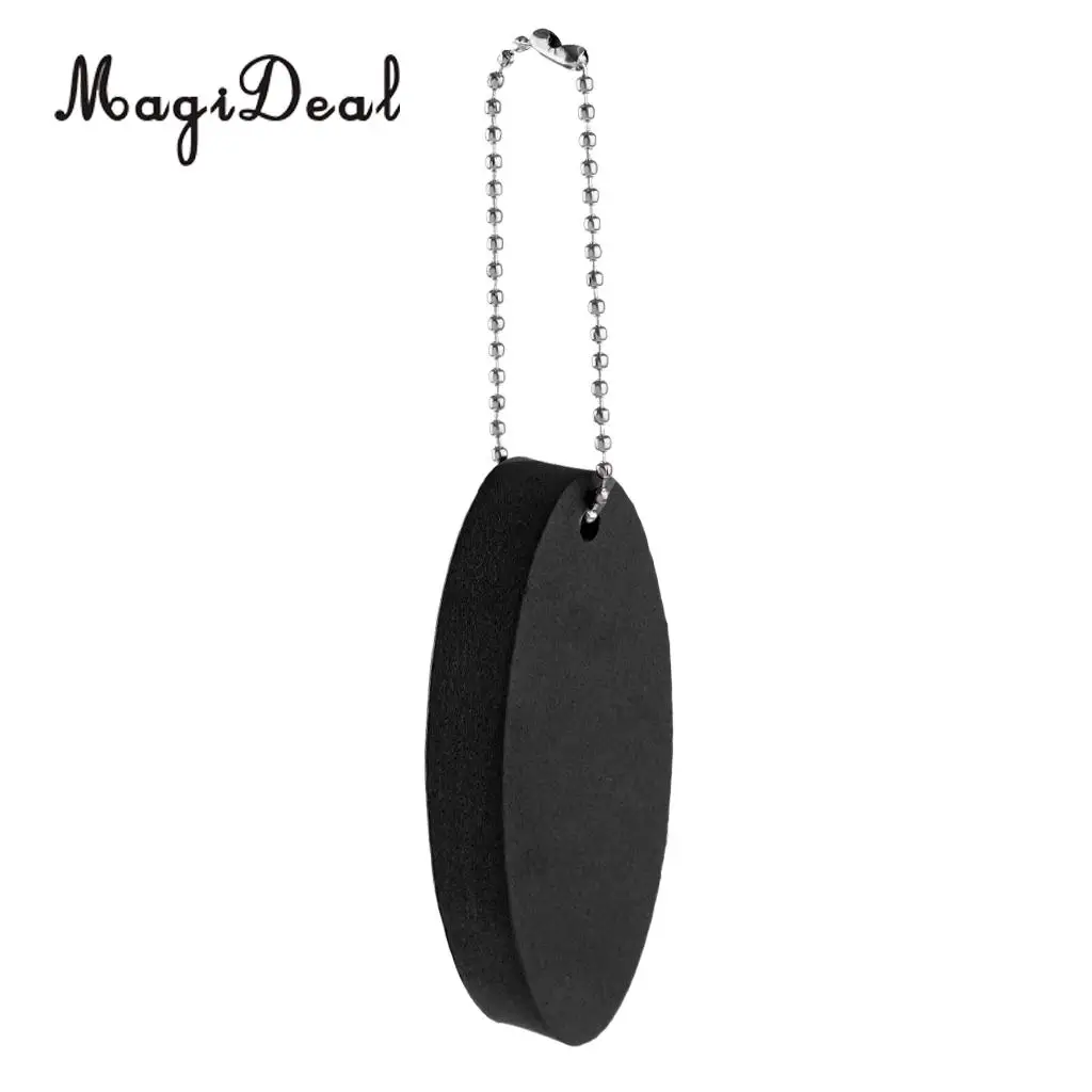 MagiDeal Oval Shaped EVA Foam Floating Key Ring Beads Boat Keychain for Canoe Kayak Rafting Canoeing Sailing Acce Black/Yellow