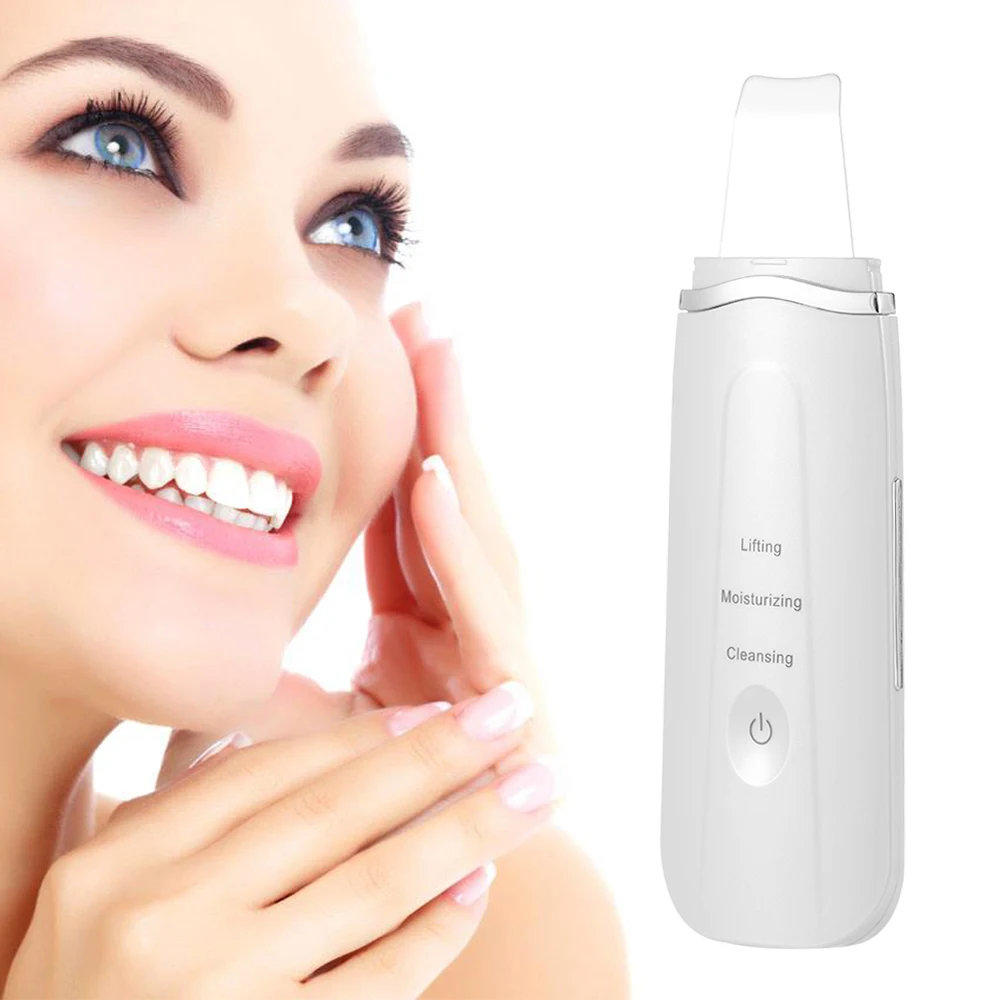 

Ultrasonic Facial Cleaner Face Skin Scrubber Peeling Vibration Exfoliating Blackhead Removal Pore Cleaner Tools Rechargeable