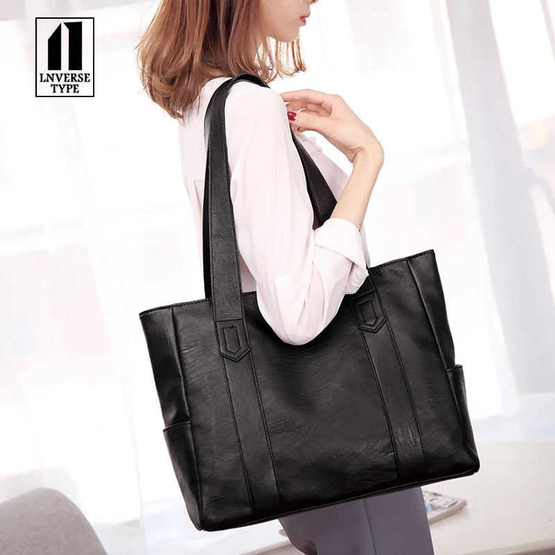 Business commuter ladies bag shoulder bag 2019 Women Leather Handbags Top-handle Bags Female Large Totes Handbags Business work