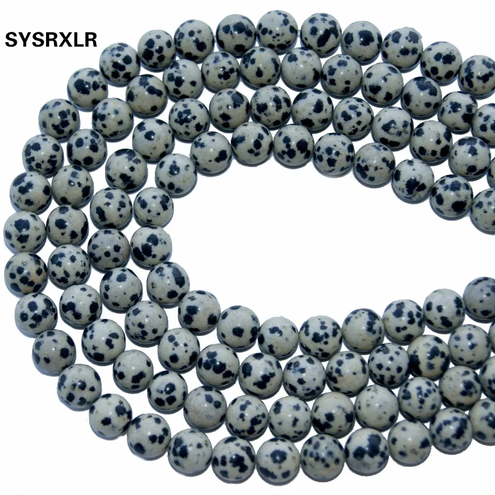 

Wholesale Charm Round Spots Natural Stone Beads For Jewelry Making DIY Bracelet Necklace Material 4/6/8/10/ 12 MM Strand 16''