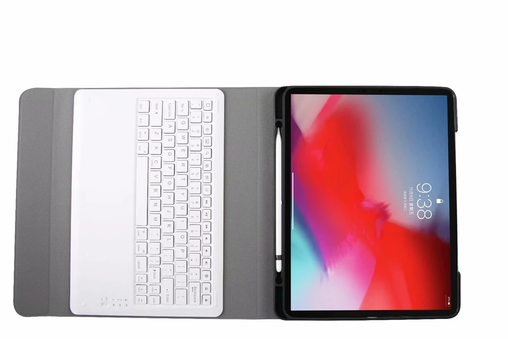 Для Apple iPad Pro 12,9 A1876 A1895 A1983 A2014 Bluetooth клавиатура чехол из искусственной кожи съемная подставка планшет защитный чехол