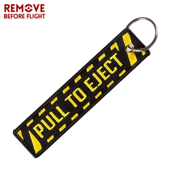 

New Pull To Eject Key Chains Striped Embroidery Key Ring for Motorcycle Car OEM Keyring Tag Jewelry Keychains llaveros chaveiro